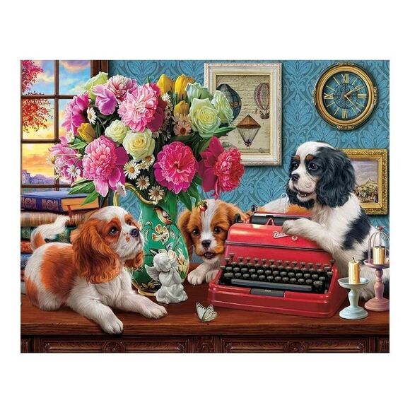 Buffalo Games Dog Days The Writer's Dog 750 pc Jigsaw Puzzle - Picture 2 of 10
